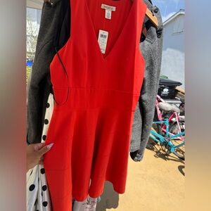 Dress - Arden B- Skater dress -orange red